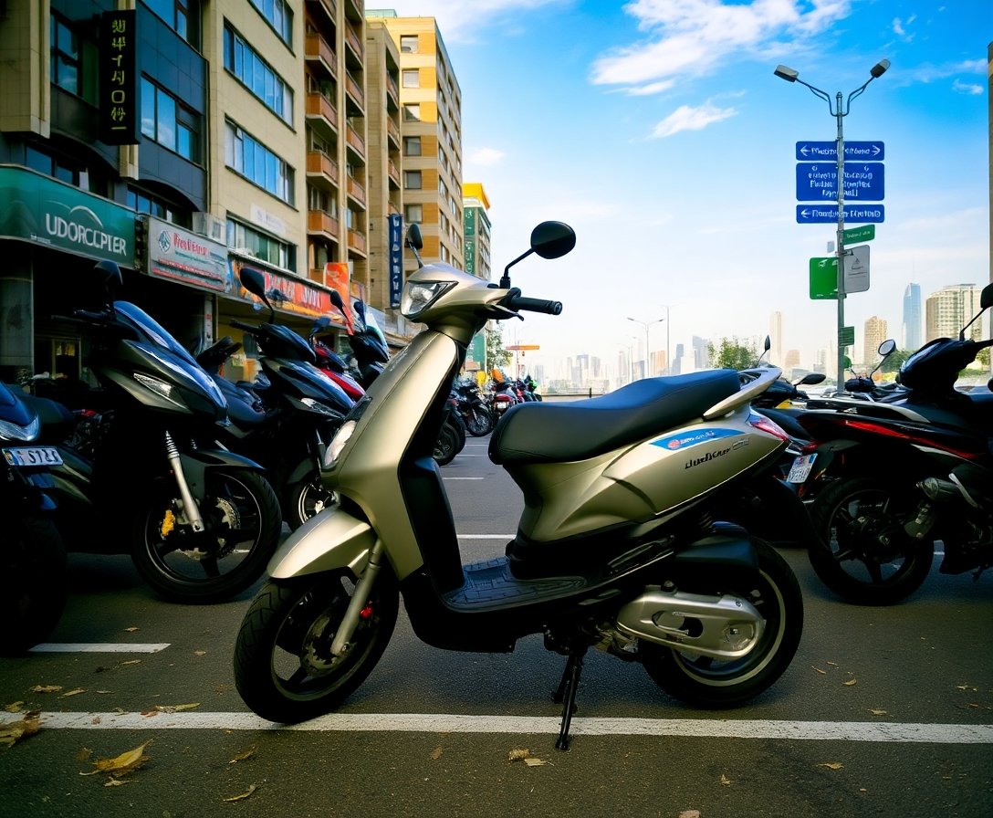 Scooter Motosikletlerle Şehirde Park Etmek ve Park Yerleri