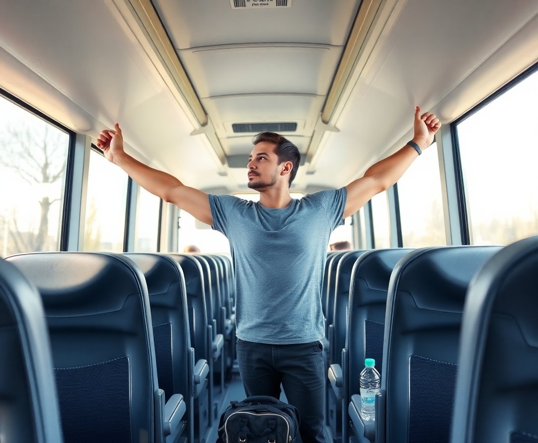 Şehirler Arası Otobüs Seyahatinde Hareket İpuçları Yolculukta Egzersiz ve Esneme